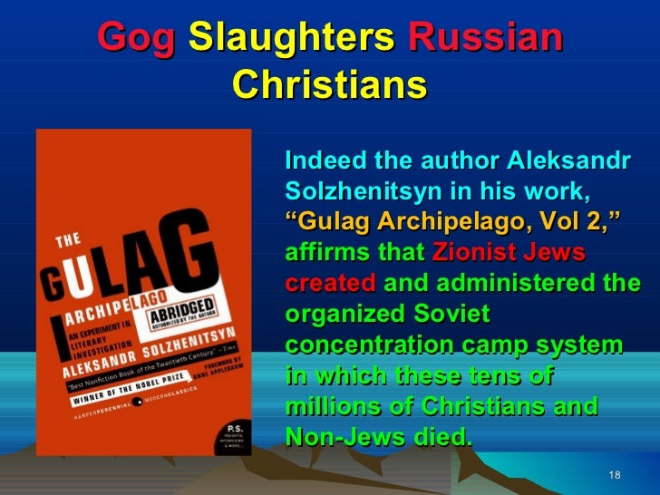 Image result for aleksandr solzhenitsyn zionist gulag archipelago