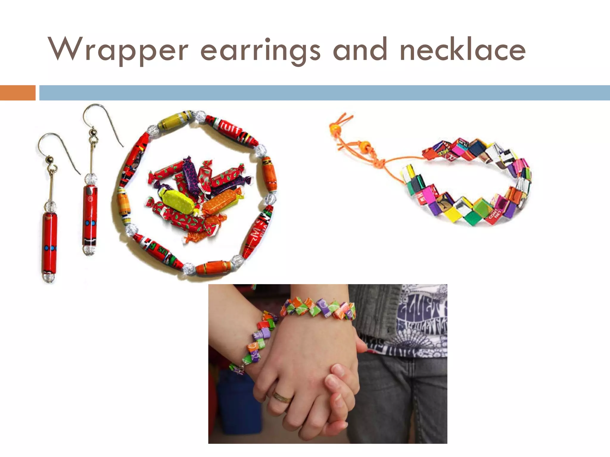 Wrapper earrings and necklace 