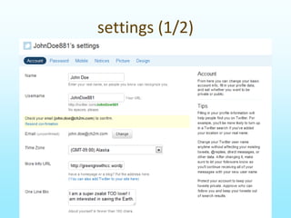 settings(1/2)
 