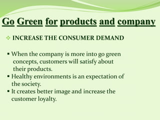 Go green ppt | PPTX