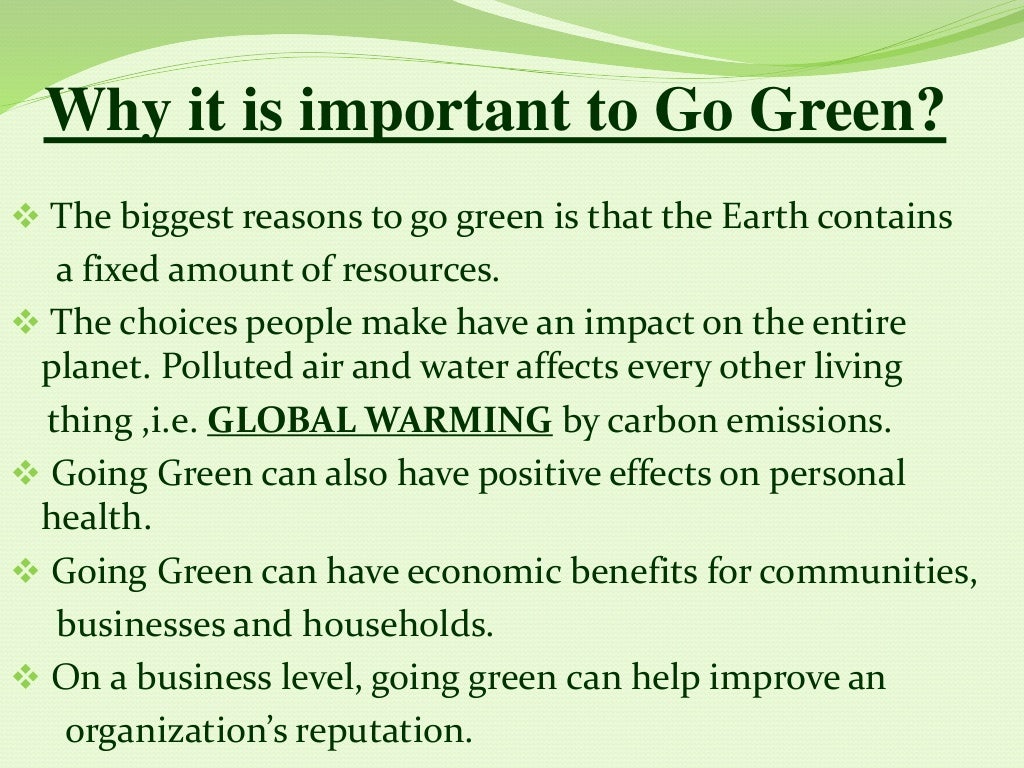 go green presentation slides