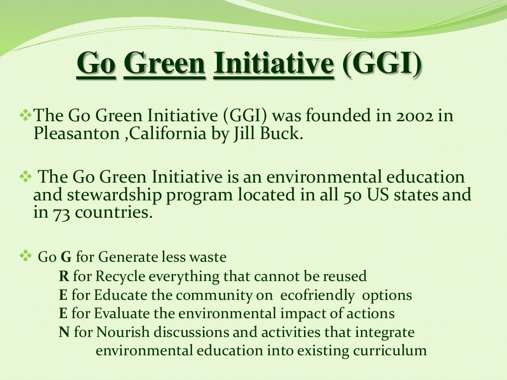 Go Green Ppt