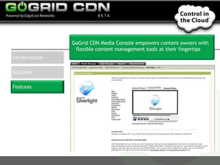 GoGrid CDN - Webinar about GoGrid's Content Delivery Network | PPTX
