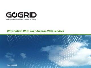 Why GoGrid Wins over Amazon Web Services
June 14, 2013
 