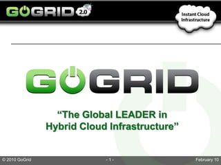 “The Global LEADER in Hybrid Cloud Infrastructure” 