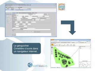 Le géoguichet
Cimetière s’ouvre dans
un navigateur internet.
