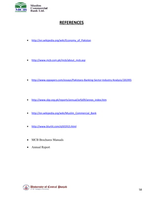 Gohar Nouroze internship report MCB Bank,RMG Dept. | DOC