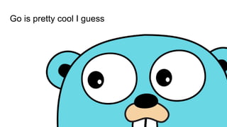 Go is pretty cool I guess
 