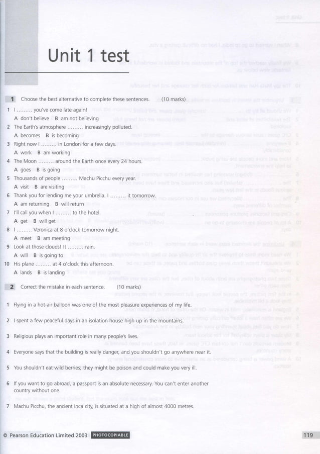 Going for-gold-upper-intermediate-unit-tests | PDF