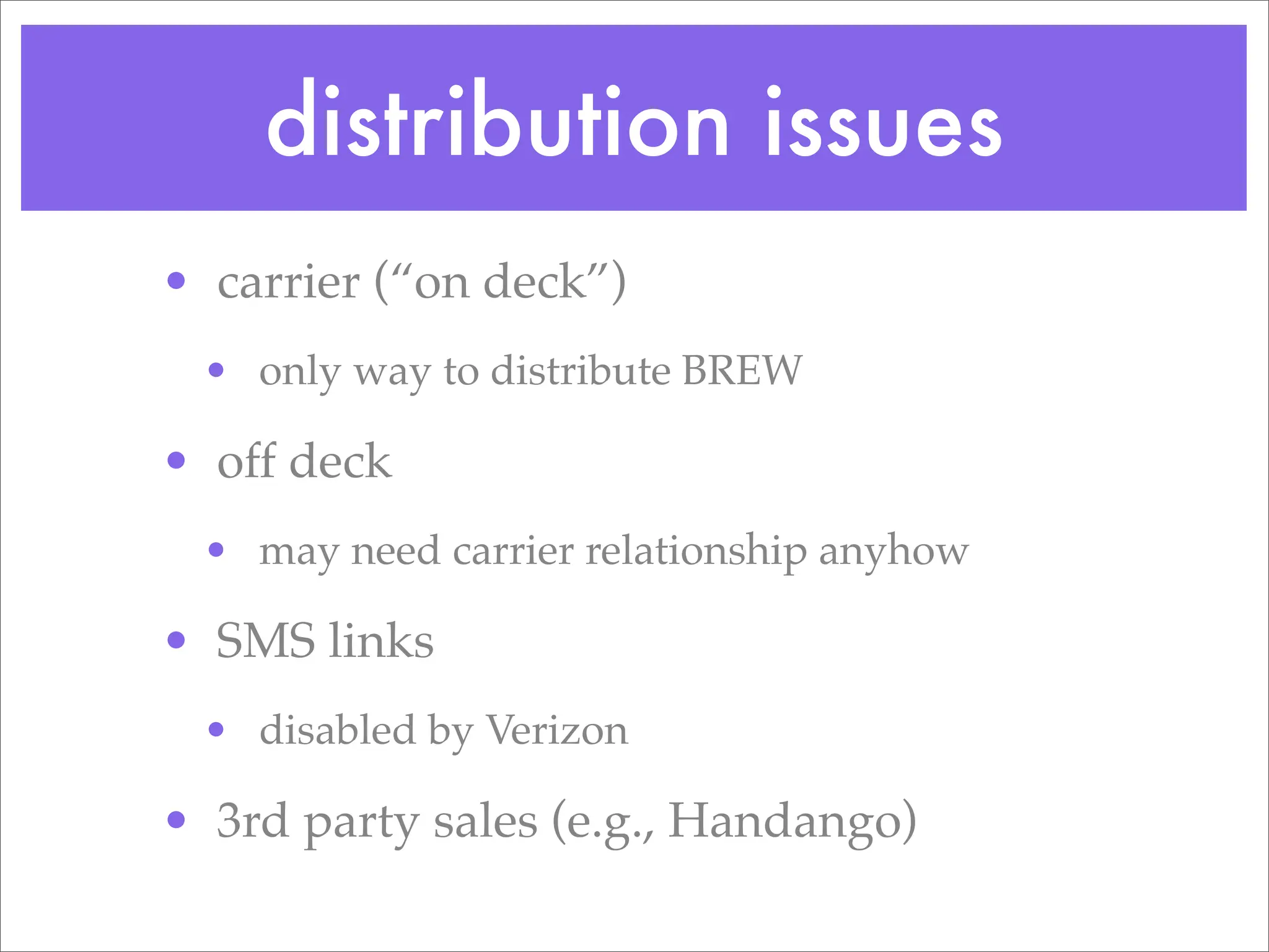 Going Mobile: Choosing target devices & platforms