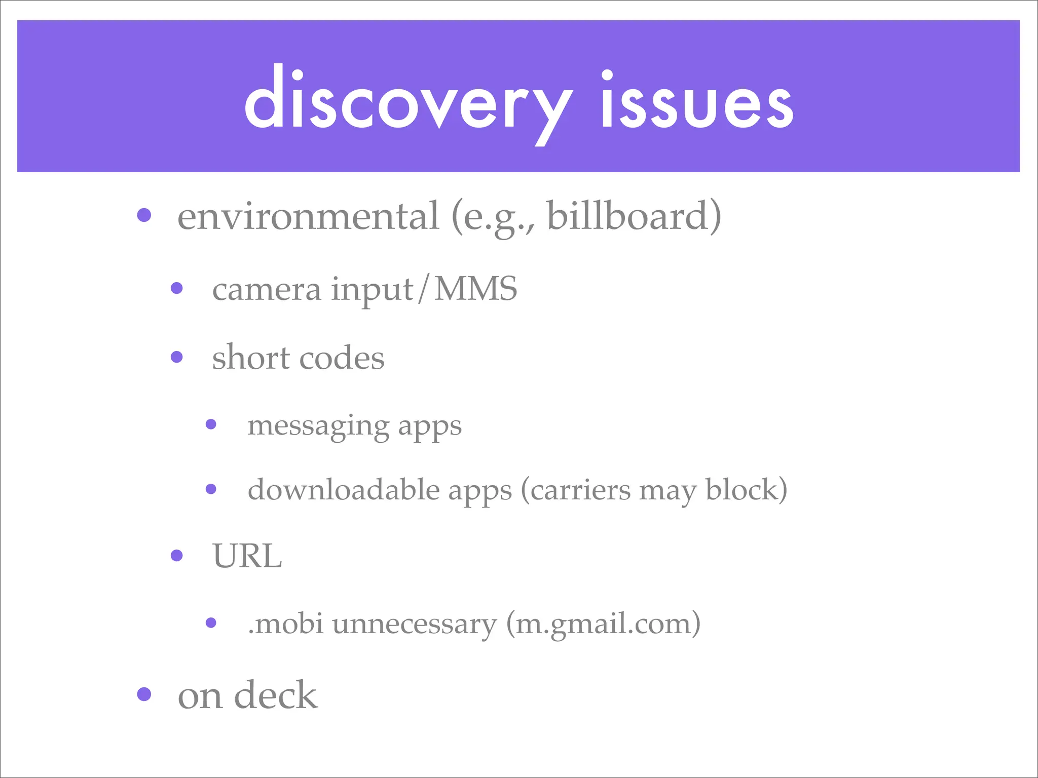 Going Mobile: Choosing target devices & platforms