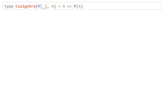 type Coalgebra[F[_], A] = A => F[A]
 