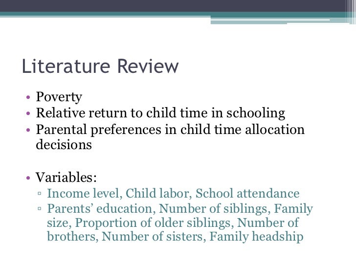 literature review on effects of poverty on education