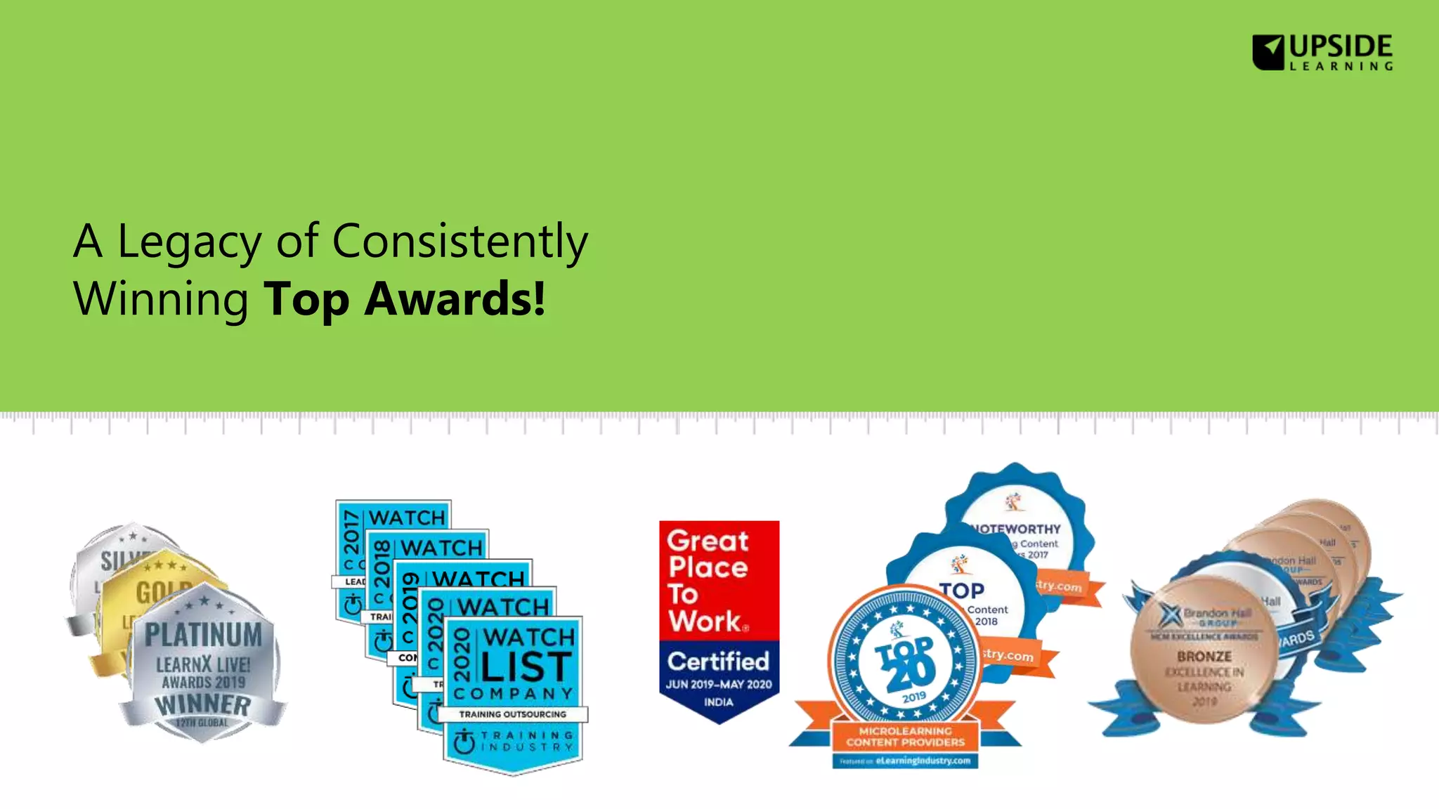 A Legacy of Consistently
Winning Top Awards!
 