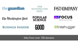 links from over 150 domains
 