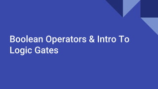 Boolean Algebra Presentation | PPTX
