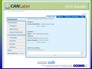 Canadian Centre for Occupational Health and Safety   www.ccohs.ca
 