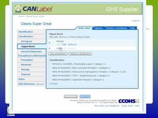 Canadian Centre for Occupational Health and Safety   www.ccohs.ca
 