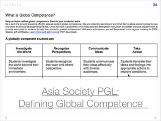 Asia Society PGL:
Deﬁning Global Competence	
34
 