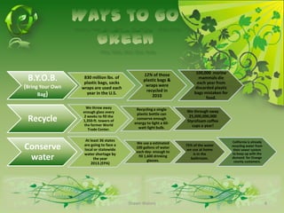Ways to Go GreenShawn Waters8