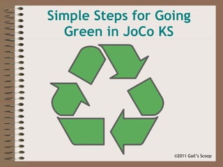 Simple Steps for Going Green in JoCo KS 