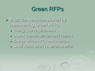 Going Green To Save Some Green