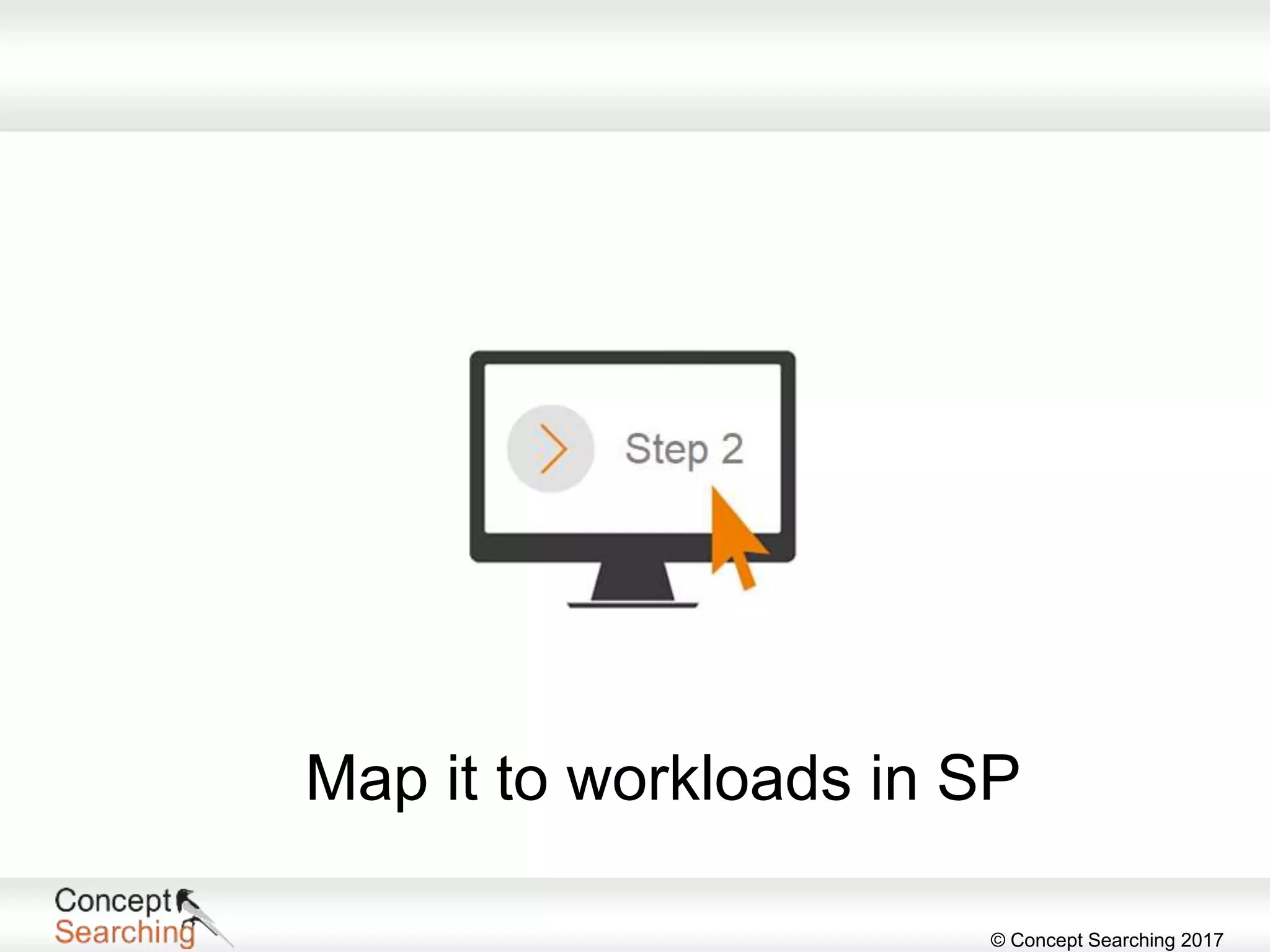 © Concept Searching 2017
Map it to workloads in SP
 