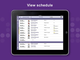 View schedule
 