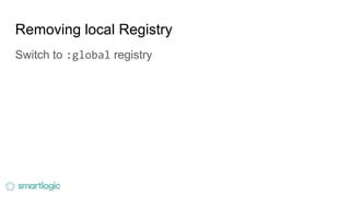 Removing local Registry
Switch to :global registry
 