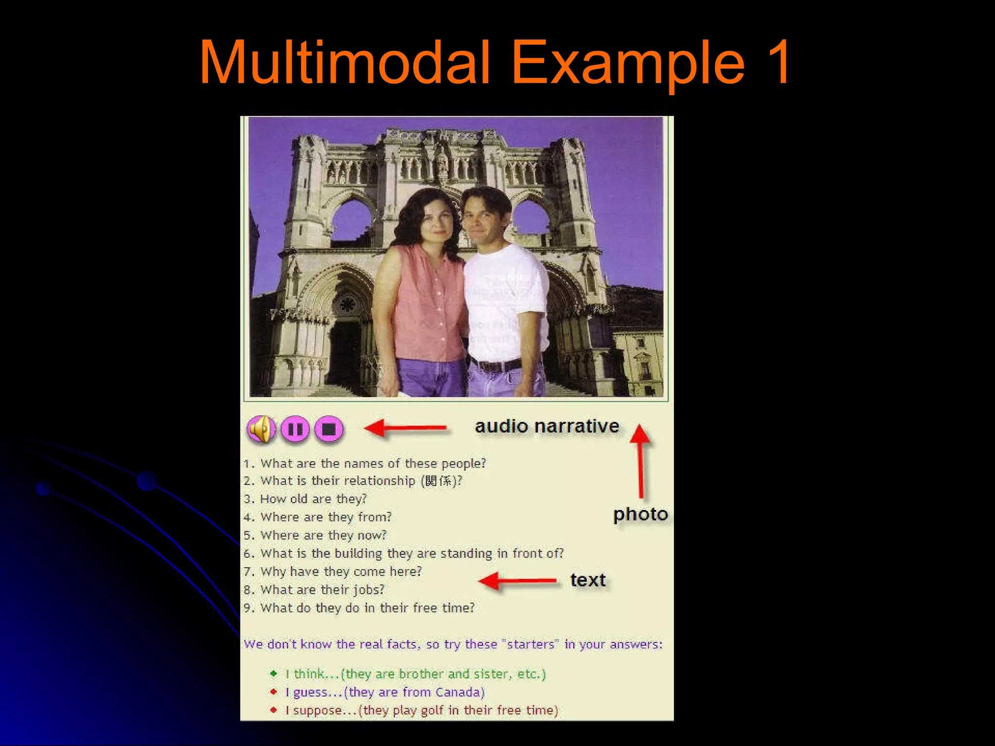 Multimodal Example 1 