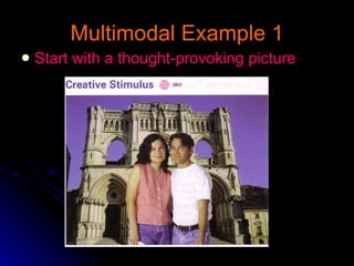 Multimodal Example 1 Start with a thought-provoking picture 