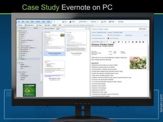 tanzer.com
Case Study Evernote on PC
 