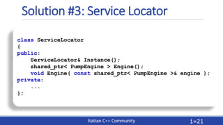 Going native with less coupling: Dependency Injection in C++