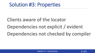 Going native with less coupling: Dependency Injection in C++