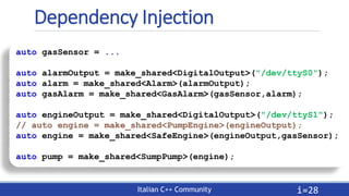 Going native with less coupling: Dependency Injection in C++