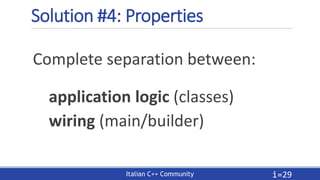 Going native with less coupling: Dependency Injection in C++