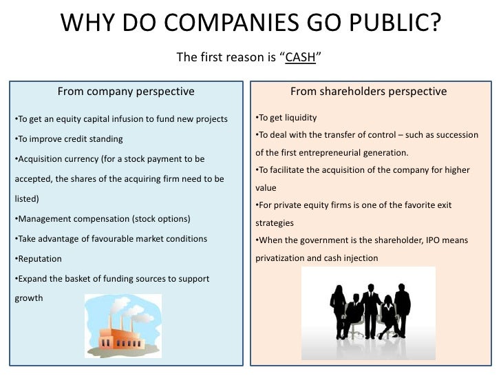 What happens when a private company goes public?