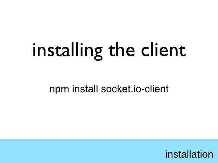 Going Real Time With Socket Io