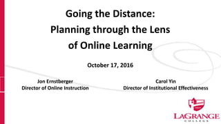 Going the Distance: Planning Through the Lens of Online Learning | PPT