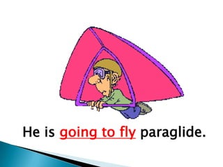 He is going to fly paraglide.