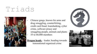 • world's second largest producer
of opium after Afghanistan
• produced some 25% of the world's opium,
and forms part of the Golden Triangle.
Opium industry
- monopoly during colonial times
- illegally operated by corrupt officials
in the Burmese military and rebel
fighters, primarily as the basis for heroin
manufacture.
 