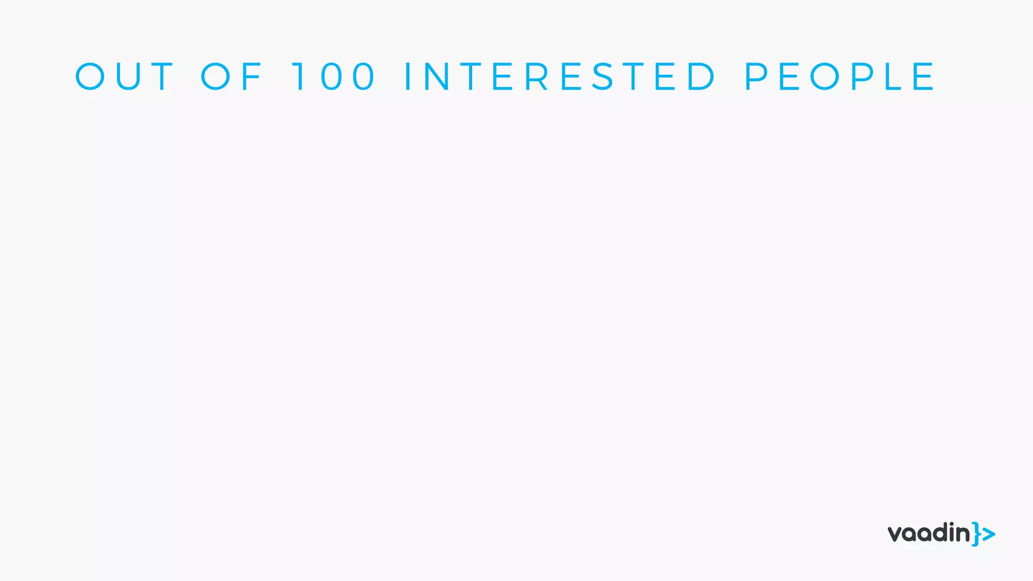 O U T O F 1 0 0 I N T E R E S T E D P E O P L E
 
