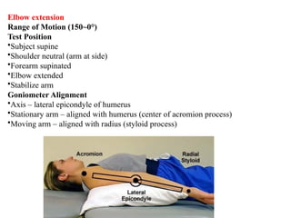goniometer and range of motion lecture pptx | PPTX