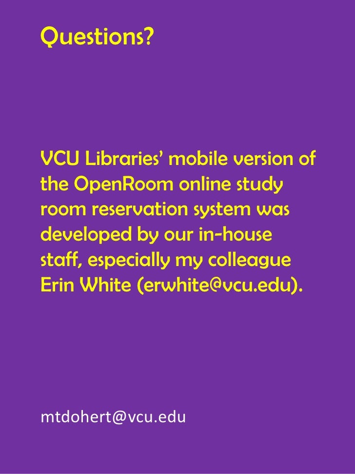 Vcu Library Room Vcu Library Room