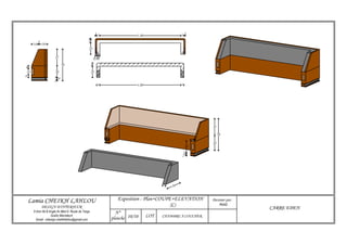 3 7 1,80 7 3 
3 
7 
25 
03,0303 
7 1,80 7 
7 
25 
37 
26 
1 4 
2 
14 3 18 
6 
14 
6 
7 3 
26 
24 1 
70 
37 
70 
33 
7 
433 
7 30 
Dessiner par: 
RIAD DESIGN D'INTERIEUR 
9 Imm Ali B Angle Av Med 6- Route de Targa 
Guéliz Marrakech 
Gmail : cldesign.cheikhlahlou@gmail.com 
N° 
planche 10/10 
LOT 
Lamia CHEIKH LAHLOU 
CARRE EDEN 
Exposition : Plan+COUPE+ELEVATION 
(C) 
CHAMBRE A COUCHER 
