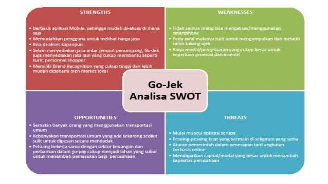 Kumpulan Soal Pelajaran 4 Contoh Analisis Swot Perusahaan Jasa Gojek