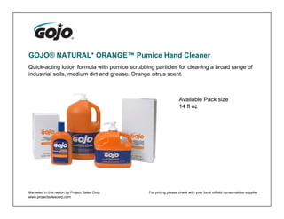  Gojo 957 Natural Orange Pumice Hand Cleaner - 14 oz. - 3 Pack :  Beauty & Personal Care