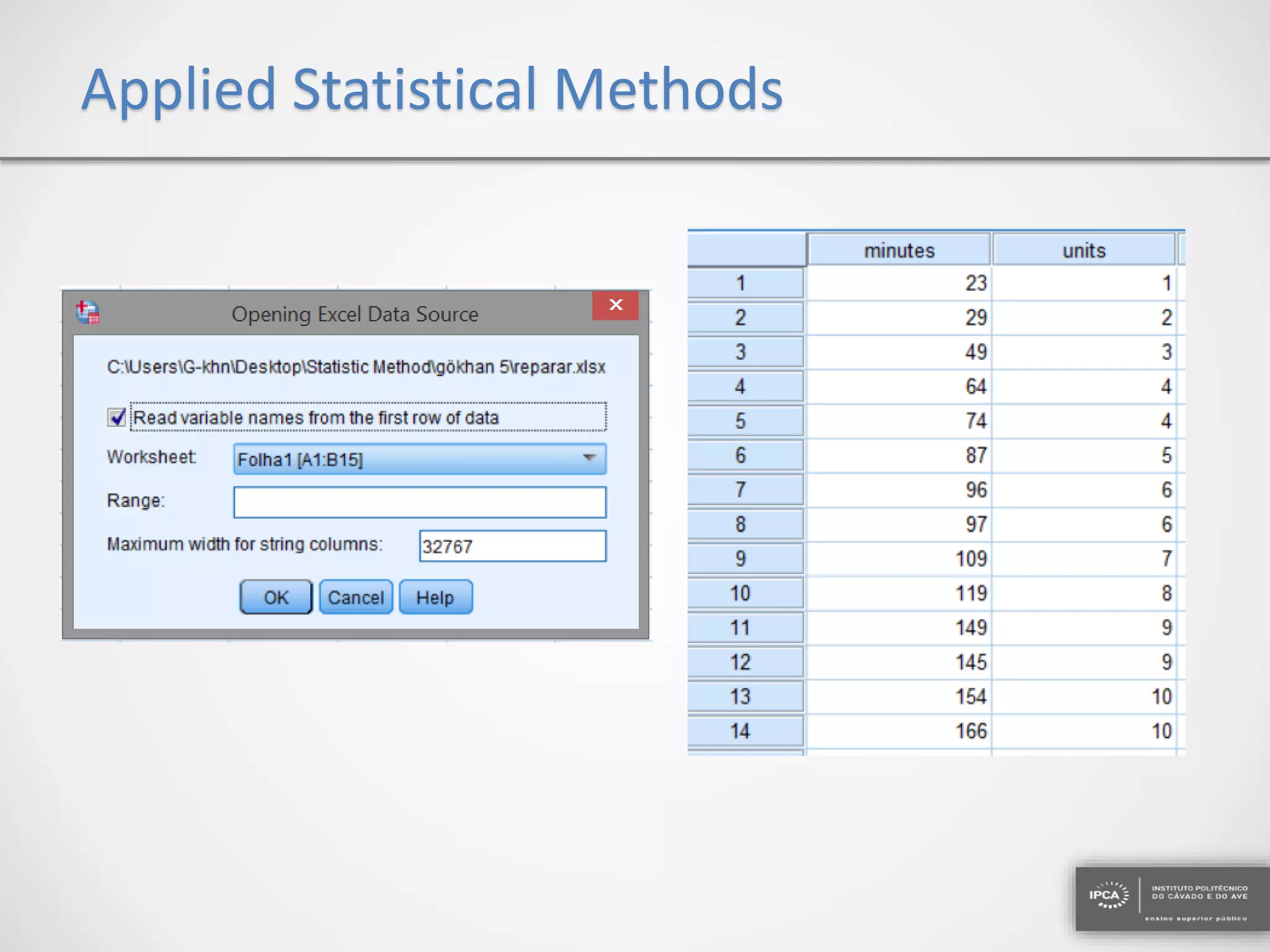 Applied Statistical Methods
 