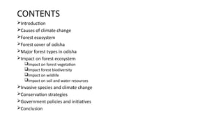 Impact of climate change on forest ecosystem of Odisha | PPTX