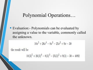 Polynomial Manipulation in DATA STRUCTURE AND ANALYTICS PPT | PPT